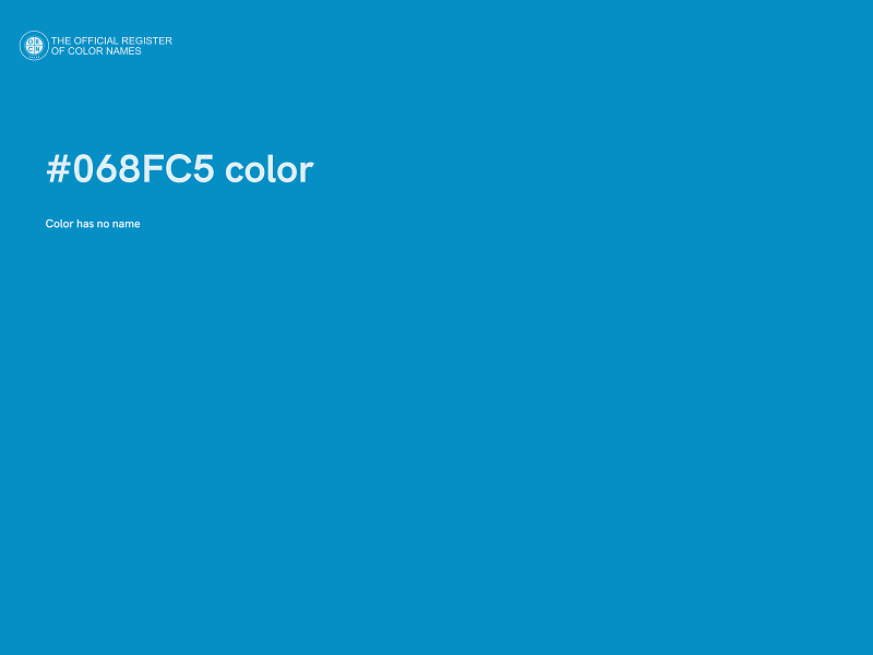 #068FC5 color image