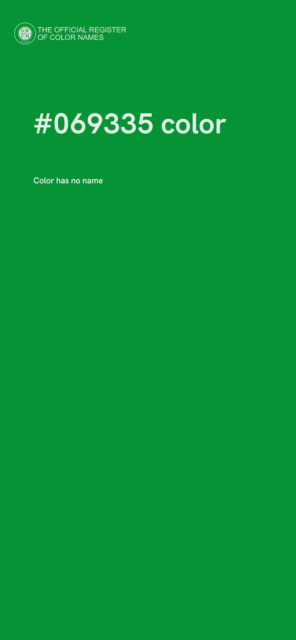 #069335 color image