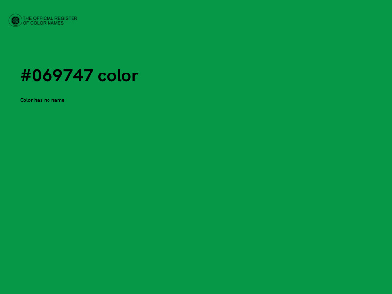 #069747 color image