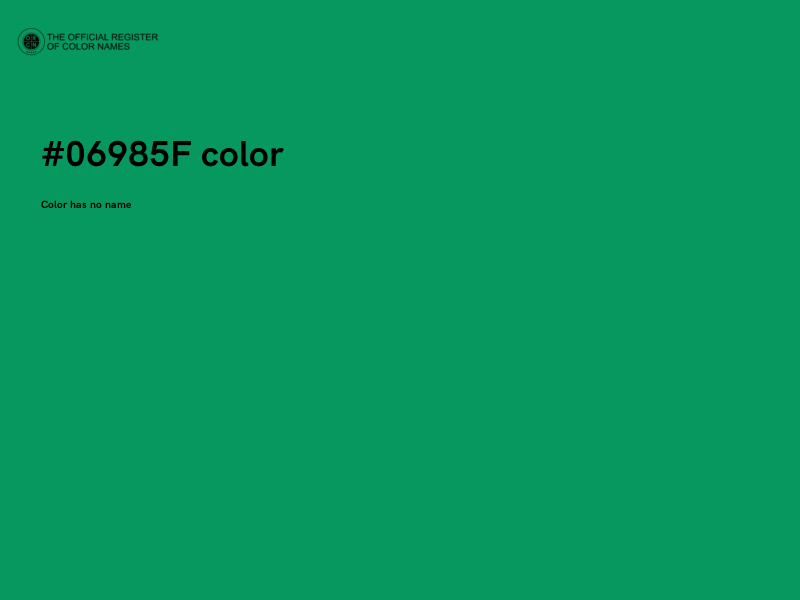 #06985F color image