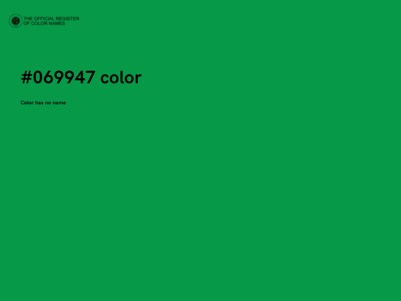 #069947 color image