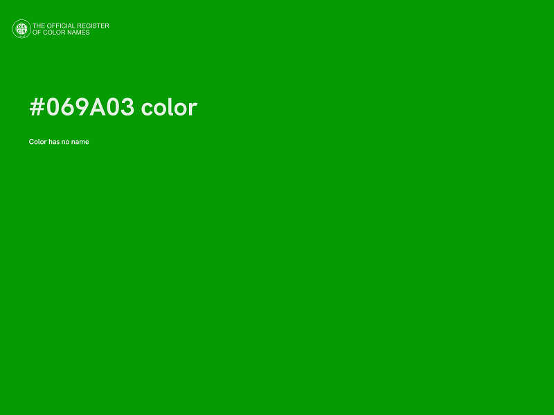 #069A03 color image