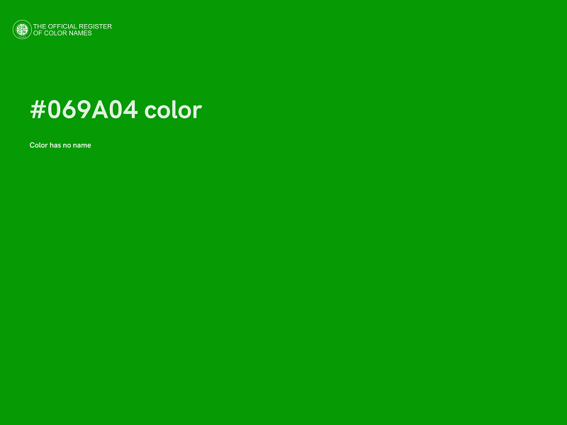 #069A04 color image