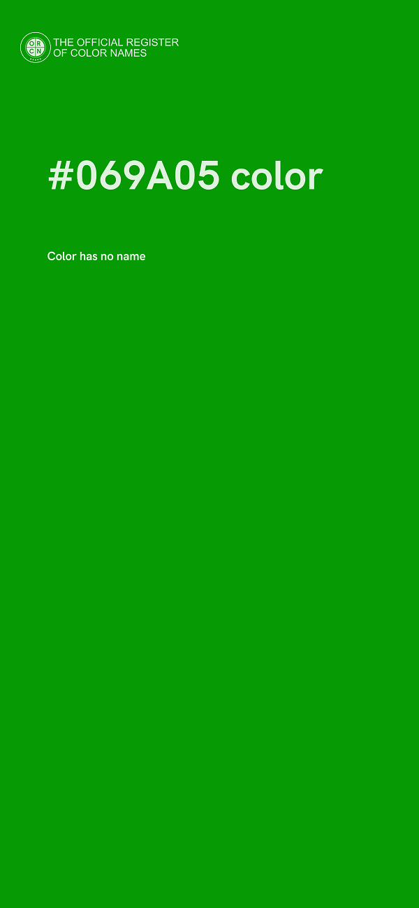 #069A05 color image
