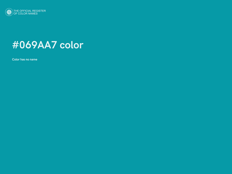 #069AA7 color image