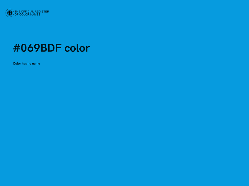 #069BDF color image