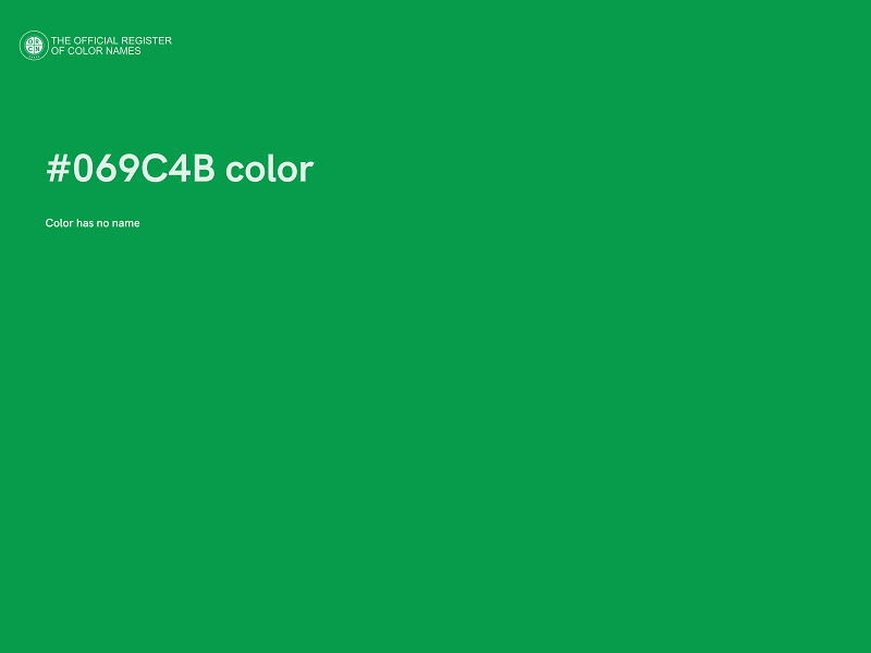 #069C4B color image