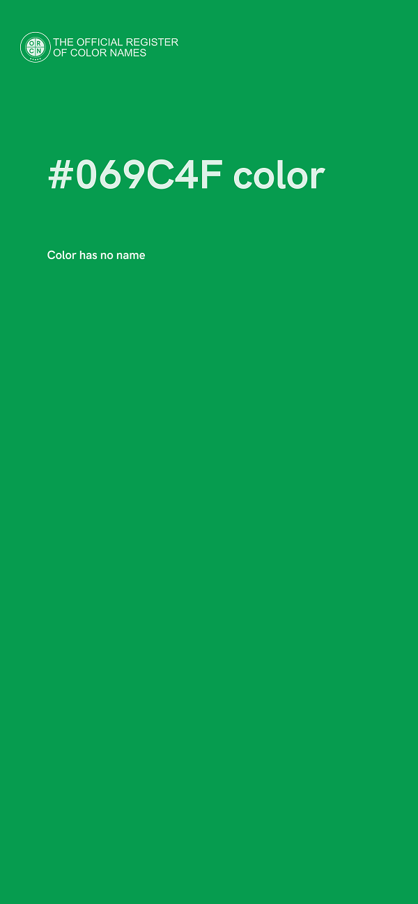#069C4F color image