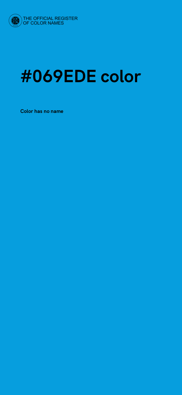#069EDE color image