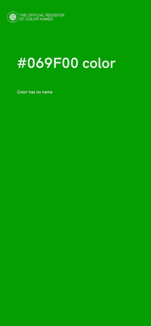 #069F00 color image
