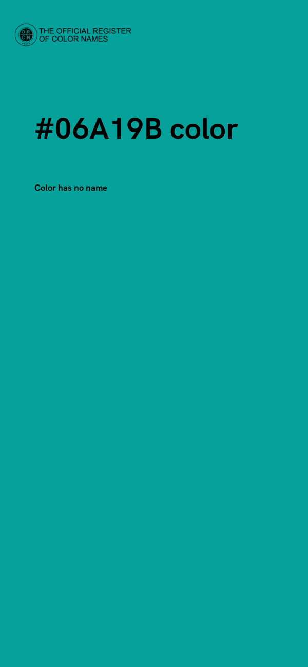 #06A19B color image