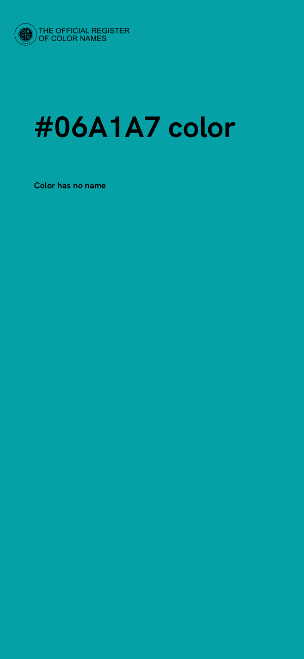 #06A1A7 color image