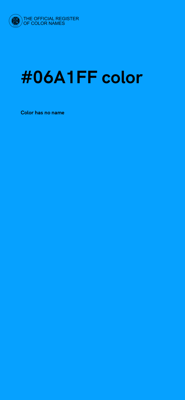 #06A1FF color image