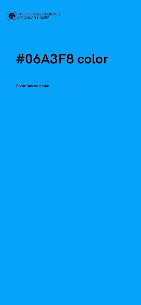 #06A3F8 color image