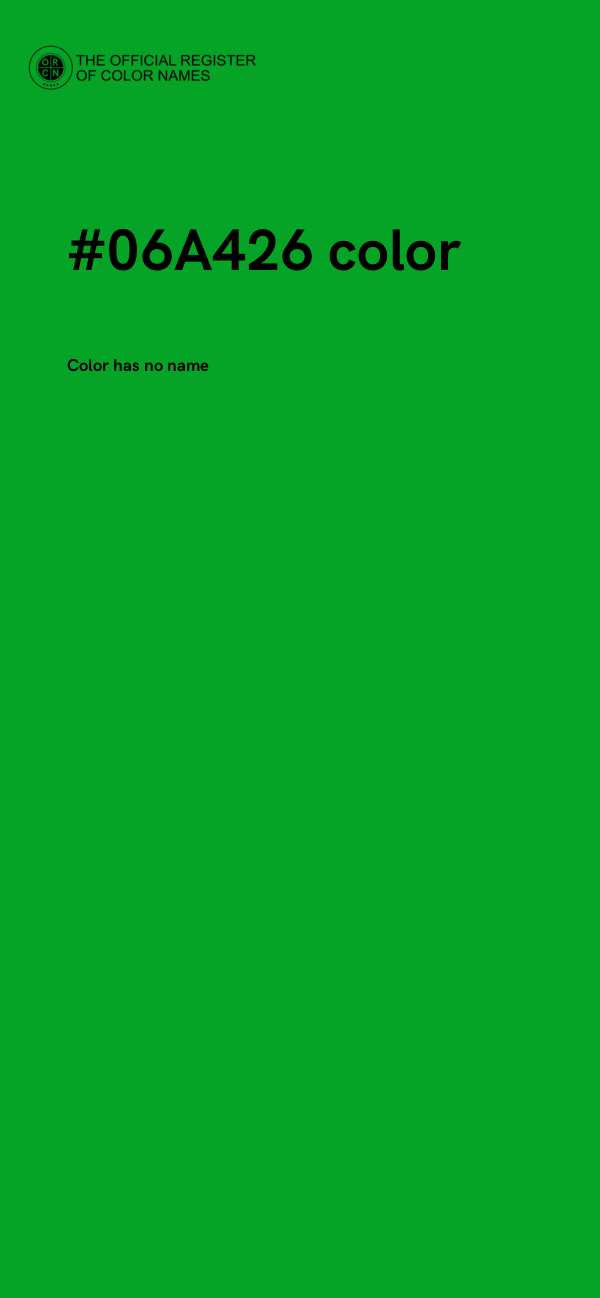 #06A426 color image