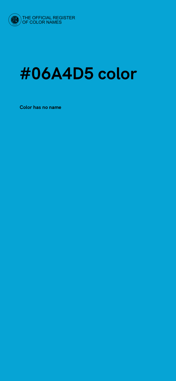 #06A4D5 color image