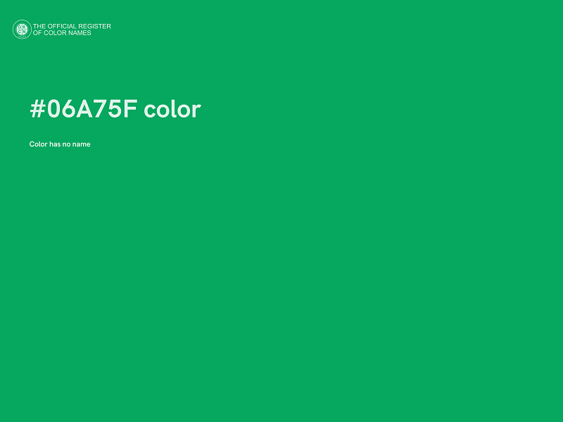 #06A75F color image