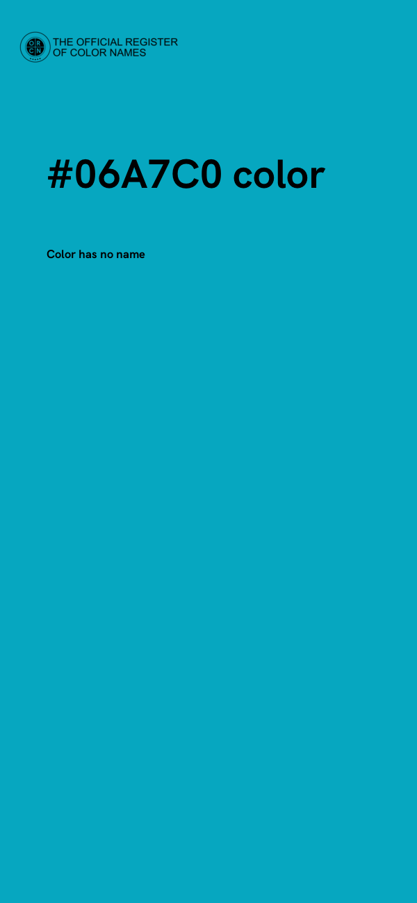 #06A7C0 color image