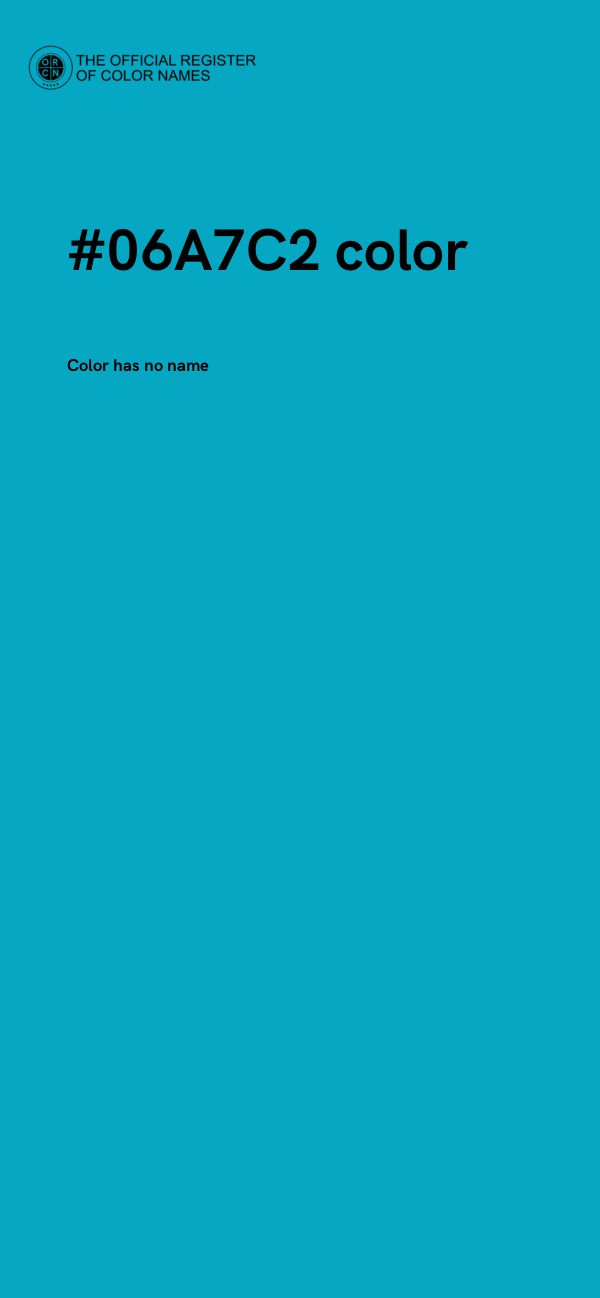 #06A7C2 color image