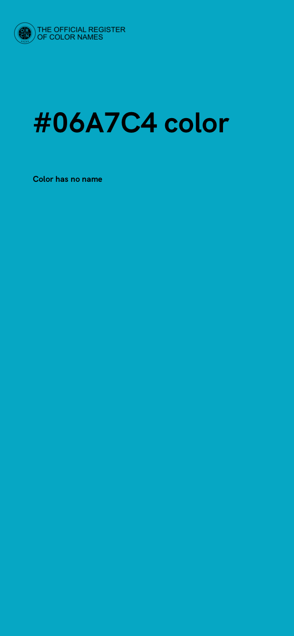 #06A7C4 color image