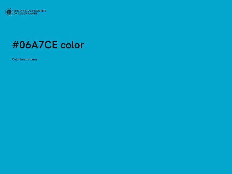 #06A7CE color image