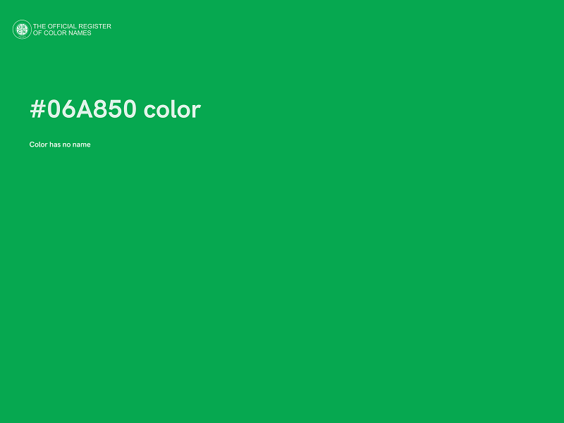#06A850 color image