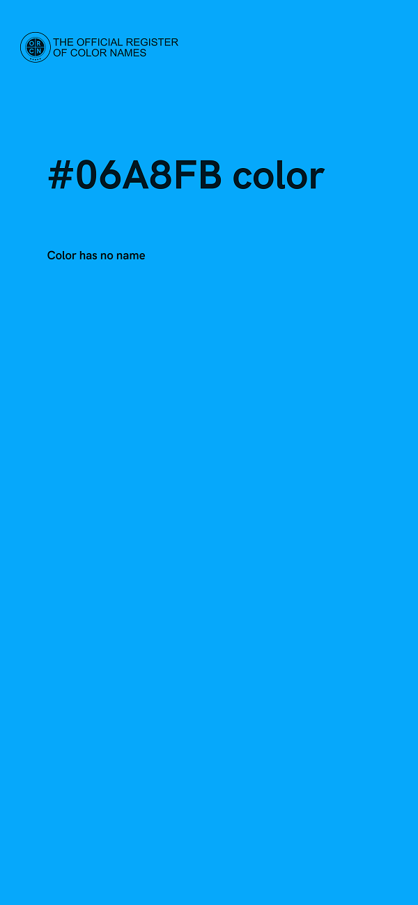 #06A8FB color image