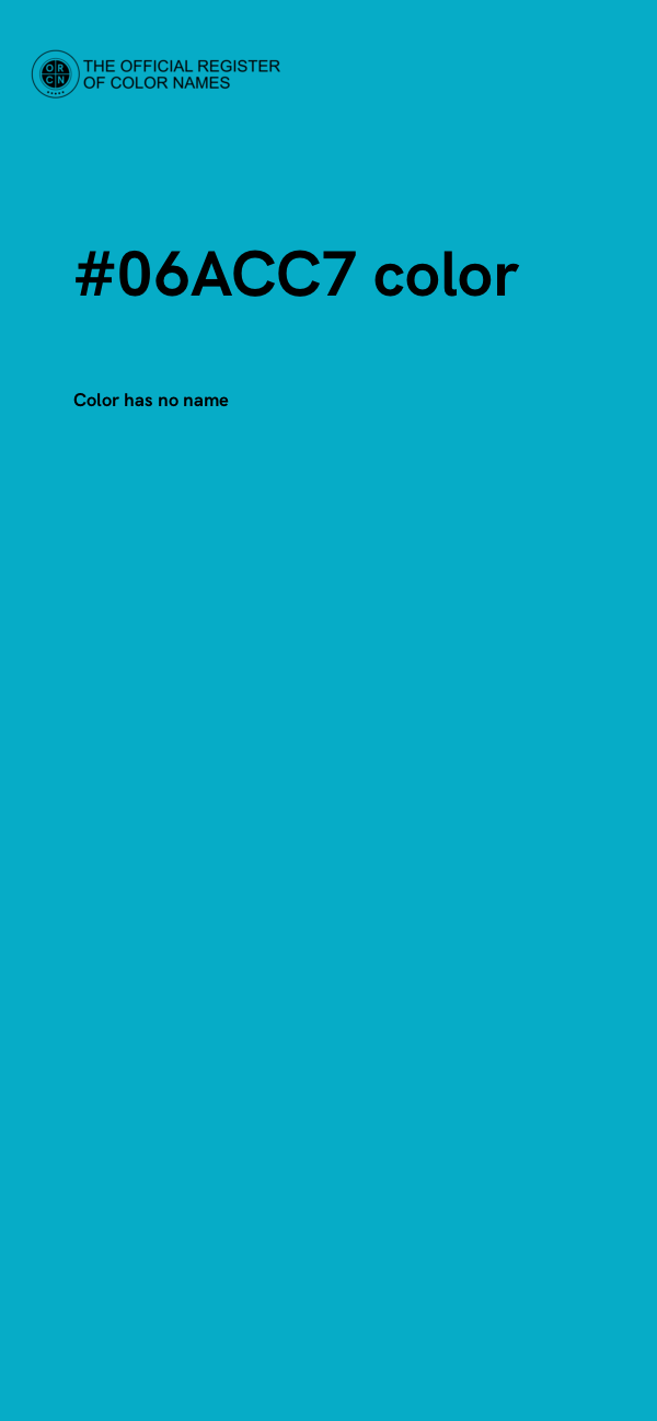 #06ACC7 color image
