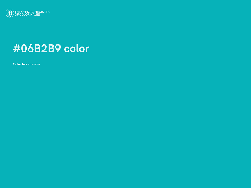 #06B2B9 color image
