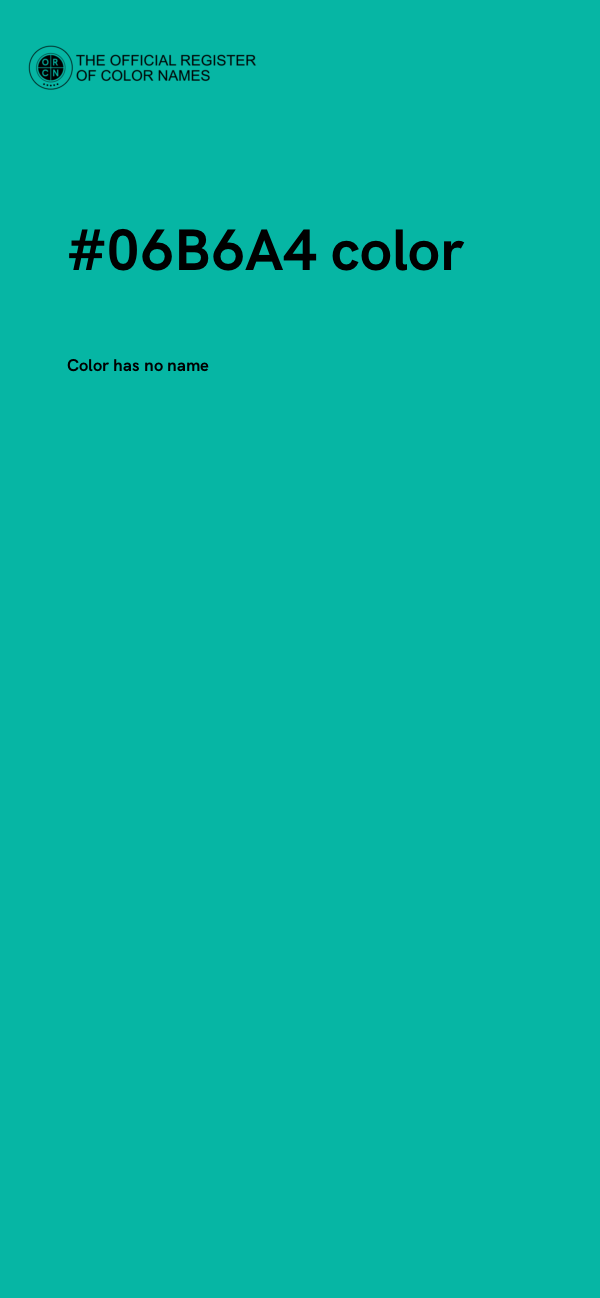 #06B6A4 color image