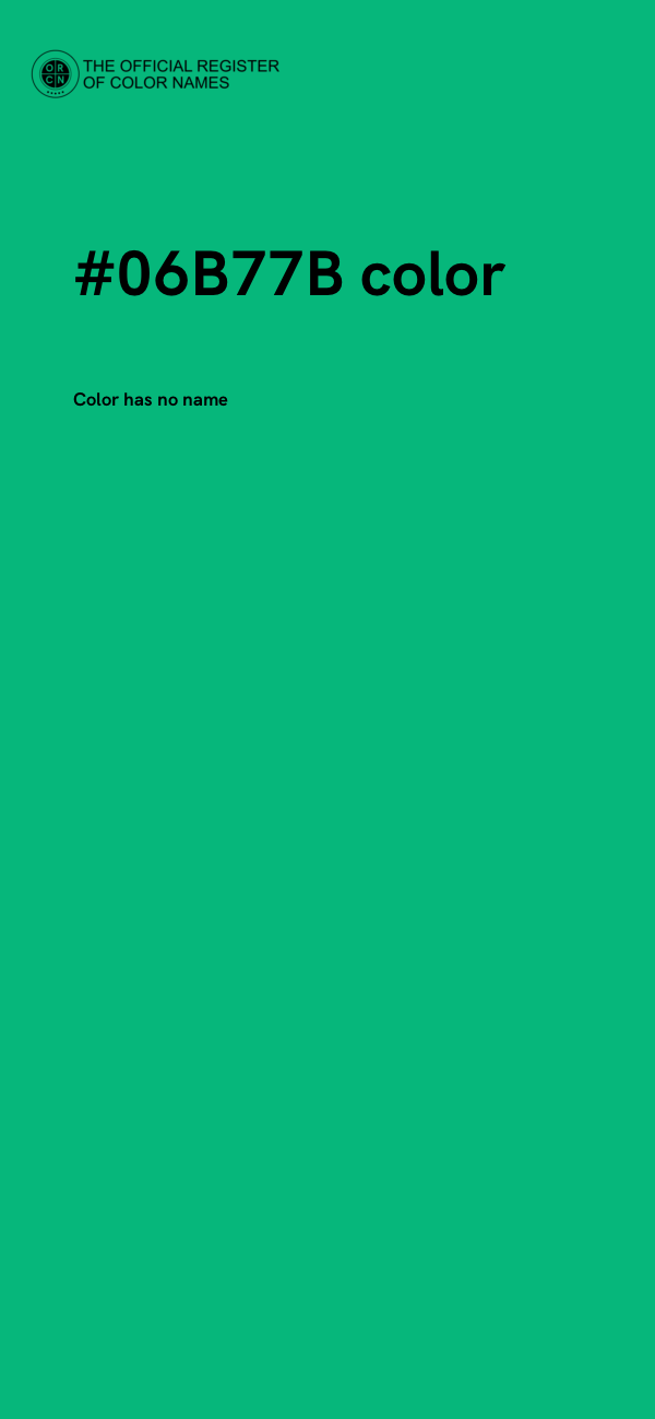 #06B77B color image