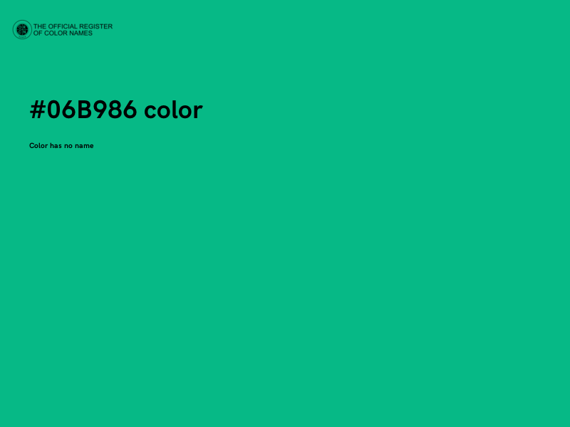 #06B986 color image
