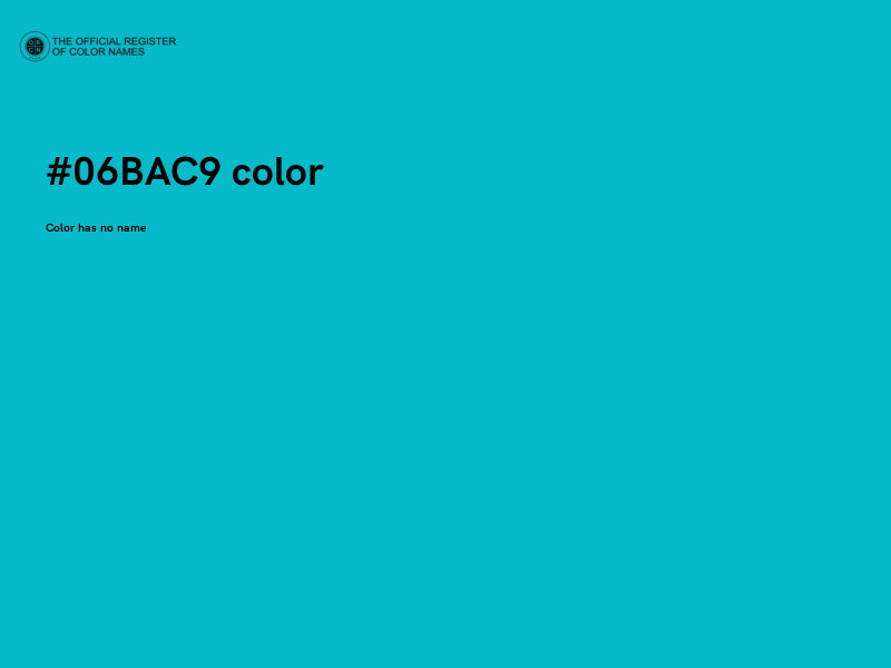 #06BAC9 color image