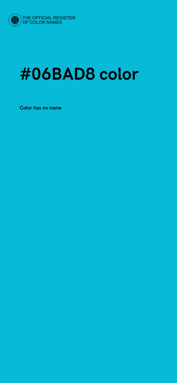 #06BAD8 color image