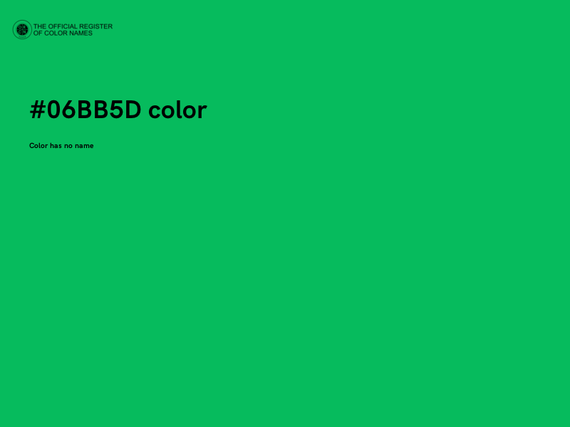 #06BB5D color image