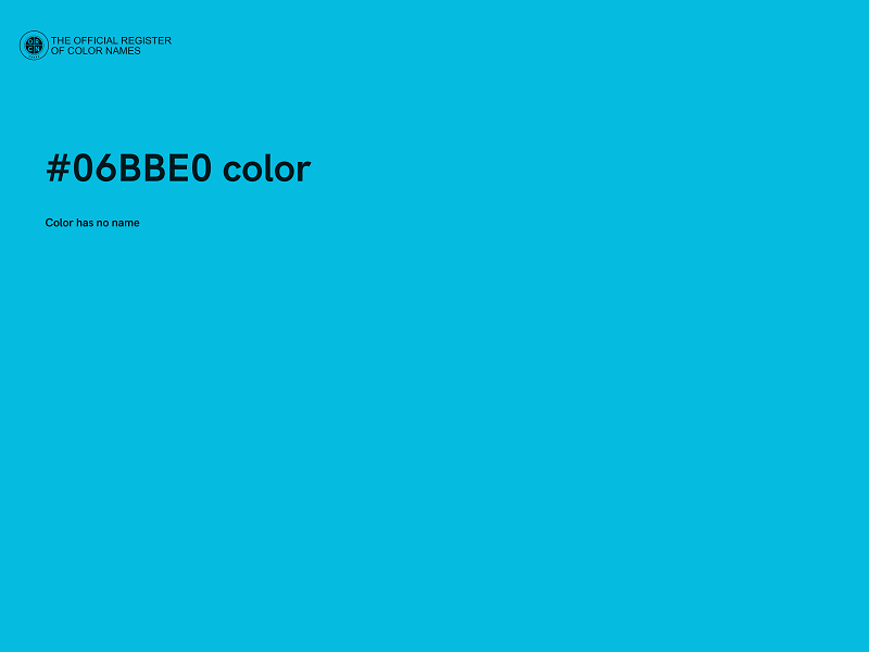 #06BBE0 color image