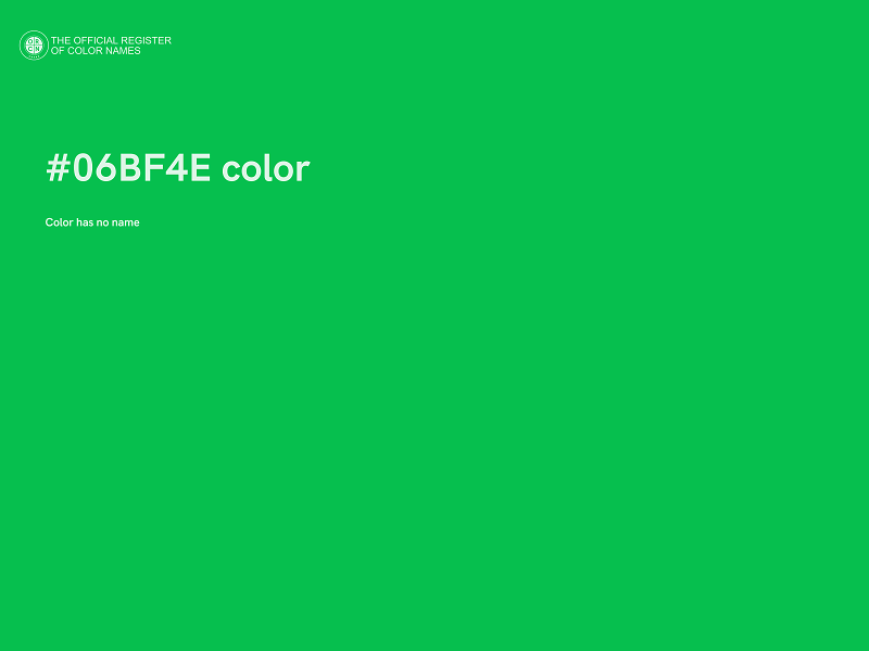 #06BF4E color image