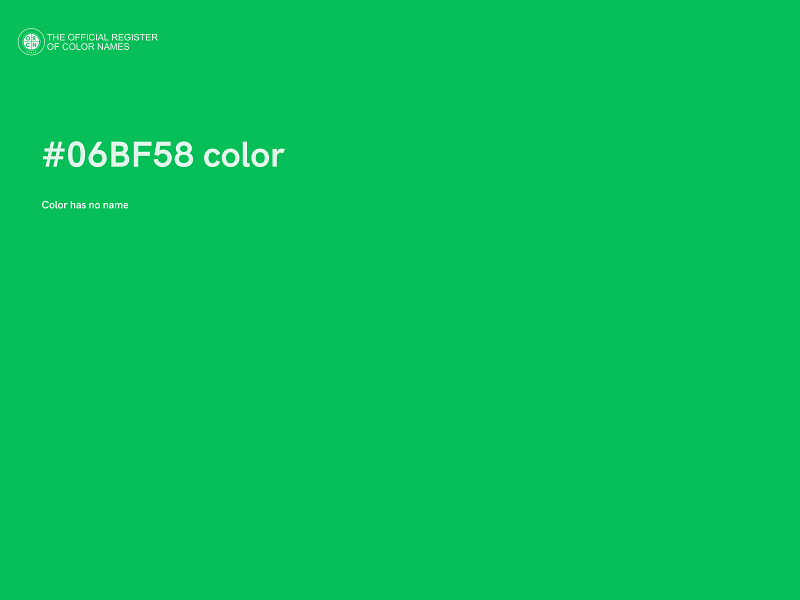 #06BF58 color image