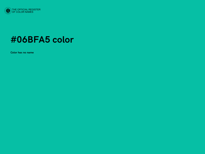 #06BFA5 color image