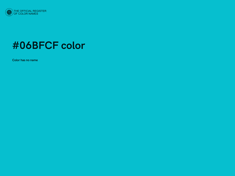 #06BFCF color image