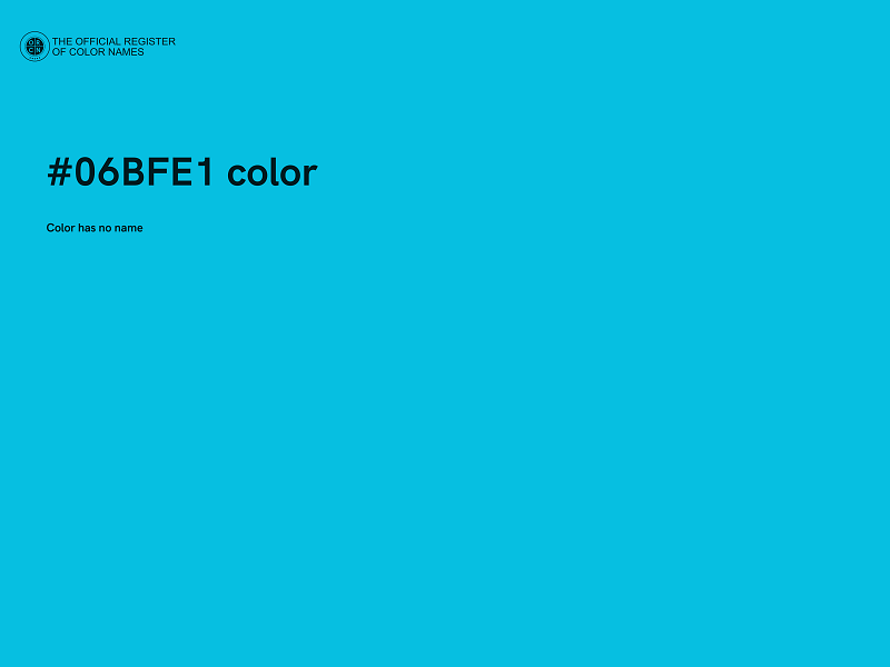 #06BFE1 color image