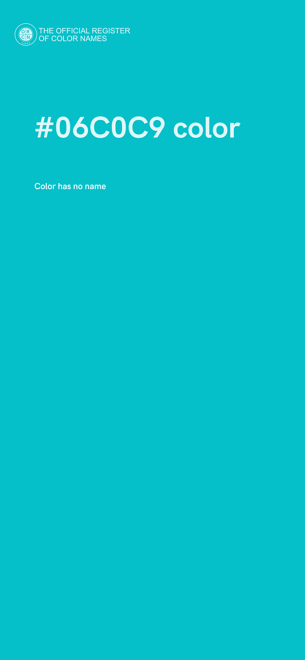 #06C0C9 color image