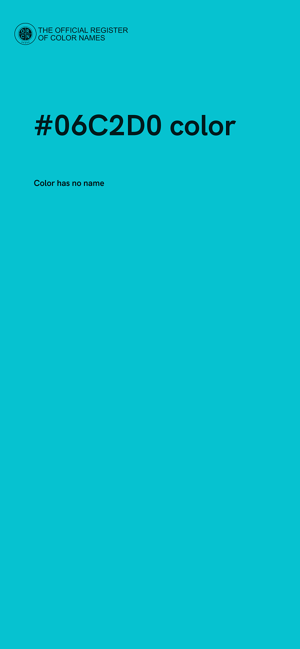 #06C2D0 color image