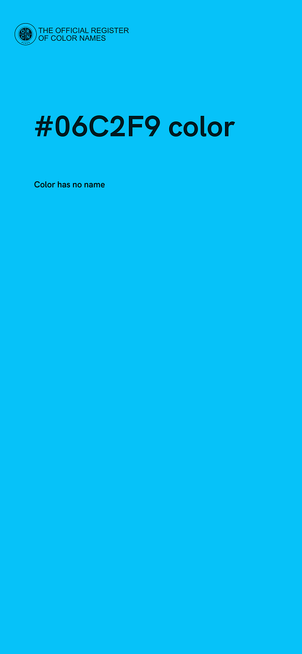 #06C2F9 color image