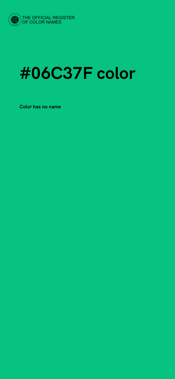 #06C37F color image