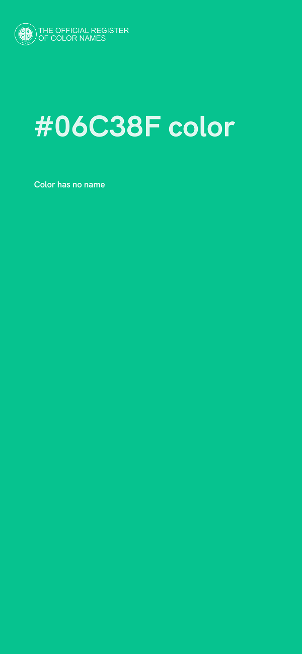 #06C38F color image