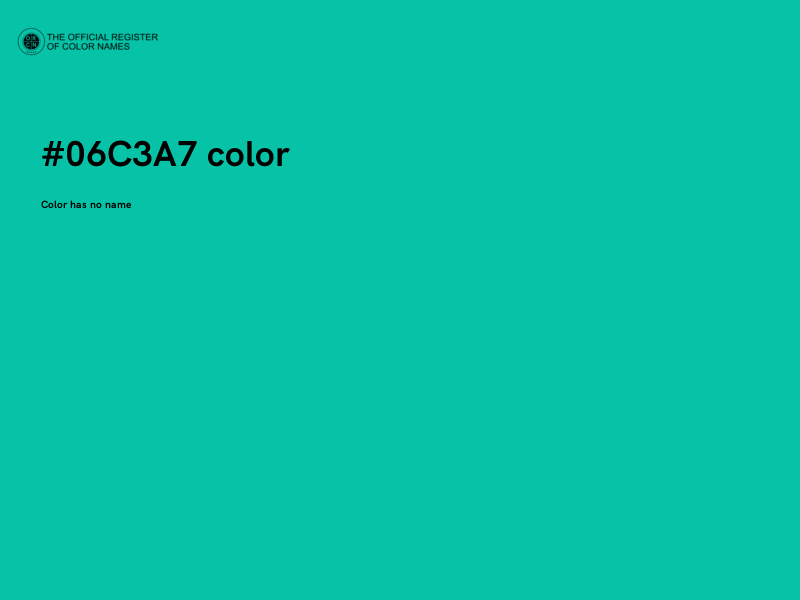 #06C3A7 color image