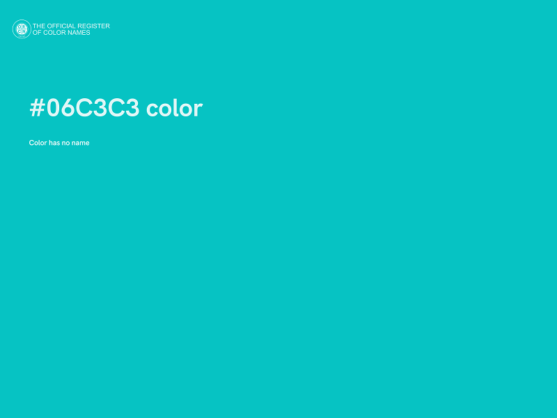 #06C3C3 color image
