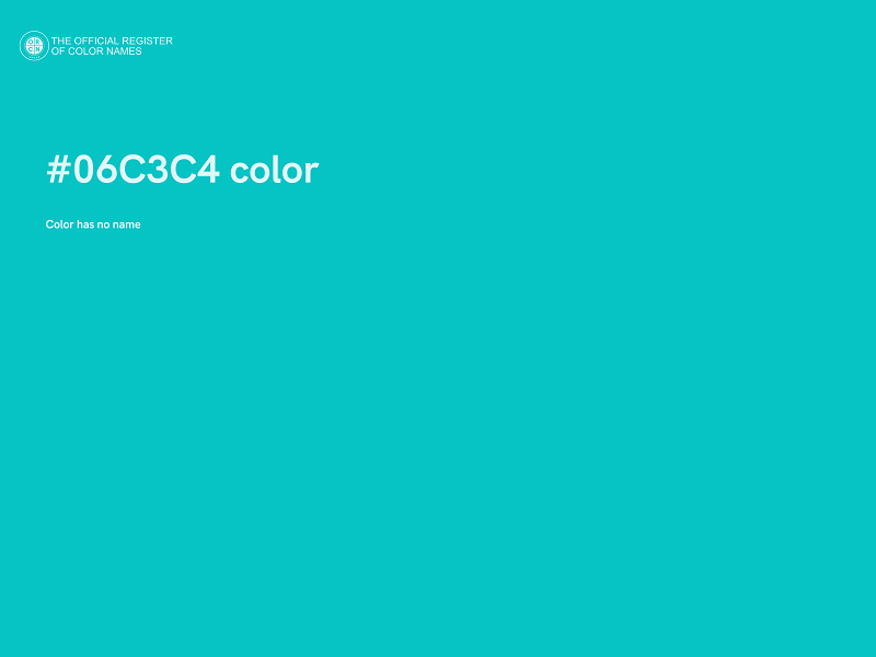 #06C3C4 color image