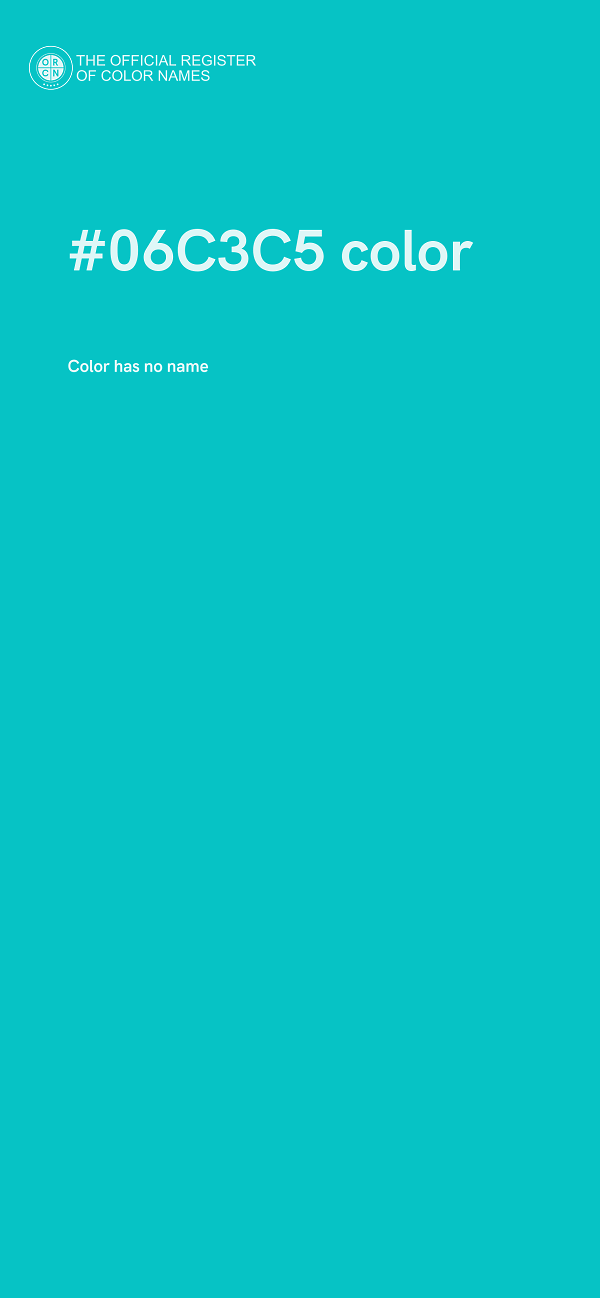 #06C3C5 color image